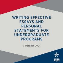 Writing Effective Essays and Personal Statements for Undergraduate programs